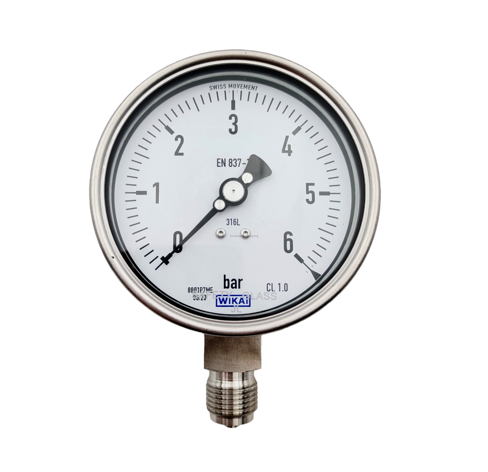 WIKA Fully Stainless Steel Pressure Gauge 232.50.100 With/Without